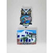 Mundy Bodrum Temalı (2 Adet) Kabartmalı Polyester Magnet Buzdolabı Süsü (KOD:920)
