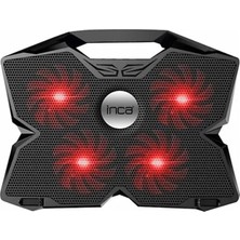 Binbir Göz Bilgisayar Inca INC-3280 3 Tutacaklı 4 Fanlı LED Işık 11"-17" Notebook Soğutucu Yüksek Hava Akışı Özellikleriyle