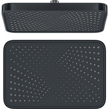 Romena | Valtemo Mat Siyah Dikdörtgen Tepe Duş Başlığı | Yağmurlama Akış, Anti Kireç Sistemli