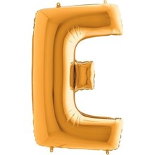 Party Country E Harf Altın Folyo Balon 102CM