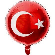 Party Country BALON-FOLYO-18-INC-YUVARLAK-TURK-BAYRAGI
