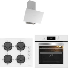 Silverline Beyaz Cam Ankastre Set 3481 - CS5335W01 - BO6502W02 A++ Enerji Sınıfı ile Modern Tasarım