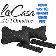Her Araca Uyumlu Lacasa Automotive Oto Yastık - Emniyet Kemer Pedi Set