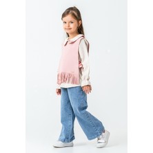 Kinderos Yakası Tavşan Nakışlı Kız Çocuk 3\'lü Takım - 26K 4473