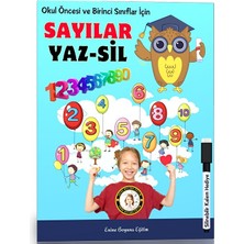 Enine Boyuna Eğitim Okul Öncesi ve Birinci Sınıflar Için Sayılar Yaz-Sil Kitabım