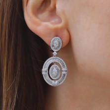 Necati Gün Baget Oval Işıltı Gümüş Küpe