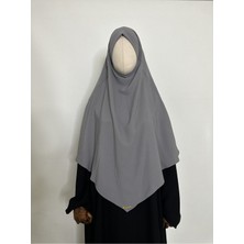 Erasra Class Sufle Hazır Esarp,tek Kat, Medine Ipegi (Hac ve Umre Icin Uygundur) Hijap Khimar Gri Renk