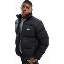 Nike Clup Puffer Synthetic Fill Full Zip Loose Fit Men's Jacket Erkek Bol Kesim Suitici Mont Siyah