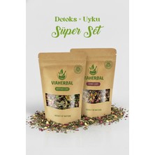 Bitkisel Arındırıcı Detoks Çayı 50 gr + Doğal Bitki Karışımlı Uyku Çayı 50 gr