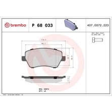 Brembo P68033X On Fren Balatasi 4106000Q0K 410601817R 410604076R