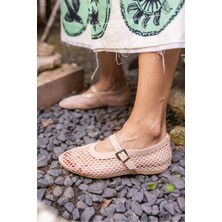 Angelina Jones Alaya Kadın Kahverengi File Detay Babet