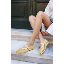 Angelina Jones Alaya Kadın Kahverengi File Detay Babet