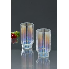 Cooker Işıltılı Kristal Desenli 2’li 500 ml Meşrubat Bardağı Seti – Şeffaf Cam, Modern Tasarım