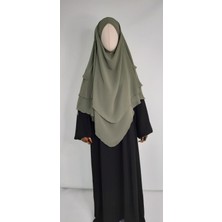 Erasra Class 3 Katlı Multi Sifon Sufle Esarp ( Orta Boy ) Hijap Yeşil