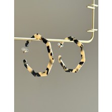 Youes Jewelry Çelik Leopar Desenli Halka Kadın Küpe