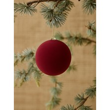 Parti Adresi Kadife Yılbaşı Topu – Çam Ağacı Süsü Bordo 12 cm 3'lü