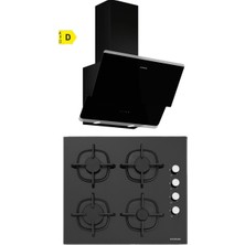 Silverline CS5343B01 - 3490 Oslo Siyah Ankastre Set
