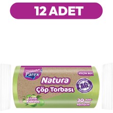 Parex Natura Çöp Torbası Küçük Boy 30'lu 40 x 50 cm Onikili Paket