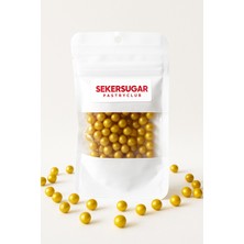 Pasta Süsleme Şekeri Boncuk Şeker 8mm Altın 40 Gr.