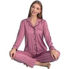 Bipamuk Aurora Bella Kadın Pijama Takımı Yumuşak Soft Kumaş Tam Kalıp S/2xl