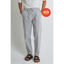 Dechers Erkek Büyük Beden %100 Pamuk Keten Görünümlü Pantolon E206-13