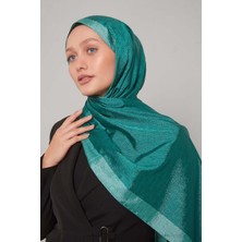 Lêvi D'or Mint Yeşili Halka Desen Monogram Şal