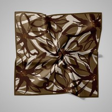 Piramit Naturel Eşarp | Çizgisel Papatya