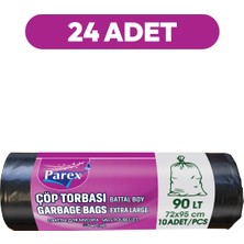 Parex Professional 10'lu Çöp Torbası Battal Boy 72 x 95 cm 24 Paket