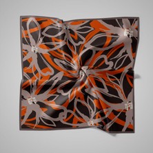 Piramit Naturel Eşarp | Çizgisel Papatya