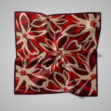 Piramit Naturel Eşarp | Çizgisel Papatya