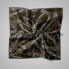 Piramit Naturel Eşarp | Çizgisel Papatya