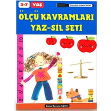 Enine Boyuna Eğitim Okul Öncesi Ölçü Kavramları Yaz-Sil Seti (3-7 Yaş)