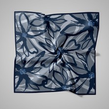 Piramit Naturel Eşarp | Çizgisel Papatya