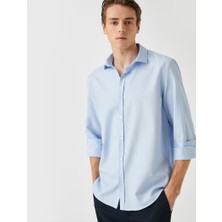 Koton Basic Gömlek Klasik Manşet Yaka Uzun Kollu Dar Kesim Non Iron