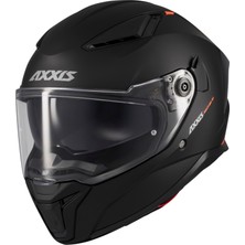 Axxis Motosiklet Kask Panther SV Matt Black Full Face Güneş Vizörlü ECE 22.06R Motor Kaskı