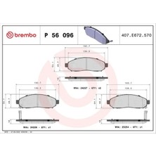 Brembo P56096 On Fren Balatasi 19317044 41060ZP00A D10601VA0A