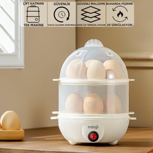 Mioji Mio EG8S 250W Yumurta ve Çok Amaçlı Buharlı Pişirici