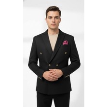 Plus Scorpion Erkek  Suet Blazer Ceket – Şık Düğmeli Takım Elbise Üstü Slim Fit Model