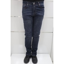 Denim Cartel Fistan Store Erkek Lacivert Yüksek Bel Rahat Kesim Boru Paça Jean Pantolon