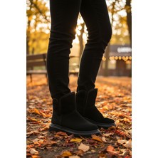 Ayakmod Siyah Süet Içi Kürklü Kadın Bot 548038 Z