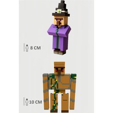 Minecraft Witch Cadı ve Golem Set Hareketli Eklemli Figür