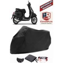 Autozel Vespa Gts 150 Motor Brandası Siyah Motorsiket Brandası Motor Örtüsü Çadır Su Geçirmez Motosiklet Kılıfı Motor Brandası