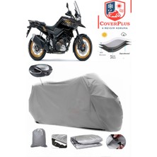 Autozel Suzuki V-Strom 1050 Xt Motor Brandası Gri Arka Çanta Uyumlu Motorsiket Brandası Motor Örtüsü Çadır Su Geçirmez Motosiklet Kılıfı Motor Brandası