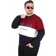Starbattal Büyük Beden Bisiklet Yaka 3ip Sweat Chao Ku 25721 Murdum
