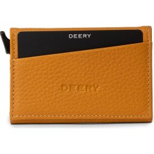 Deery Hakiki Deri Hardal Mekanizmalı Yatay Erkek Cüzdanı - 00611ZHRDZ01