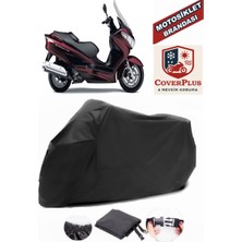 Autozel Suzuki Burgman 200 Motor Brandası Siyah Motorsiket Brandası Motor Örtüsü Çadır Su Geçirmez Motosiklet Kılıfı Motor Brandası