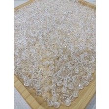 Şeffaf Yuvarlak Kiraz Boncuk 6 mm 50 gr (550 Adet)