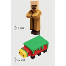 Minecraft Villager Köylü ve Sniffer Koklayıcı Set Hareketli Eklemli Figür