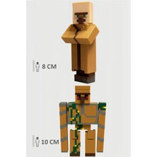 Minecraft Villager Köylü ve İron Golem Set Hareketli Eklemli Figür