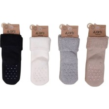 Artı Çaça Katlamalı Abs'li Erkek Bebek Havlu Soket Çorap K42259 Asorti